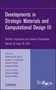 Book cover of: Developments in Strategic Materials and Computational Design III, Volume 33, Issue 10