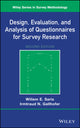 Book cover of: Design, Evaluation, and Analysis of Questionnaires for Survey Research. By: Willem E. Saris
