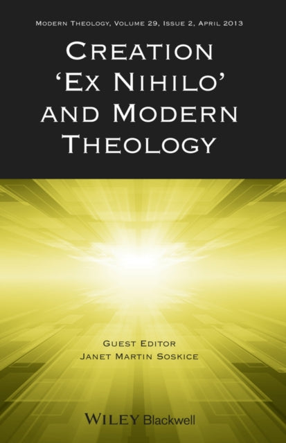 Book cover of: Creation "Ex Nihilo" and Modern Theology. By: Janet Soskice