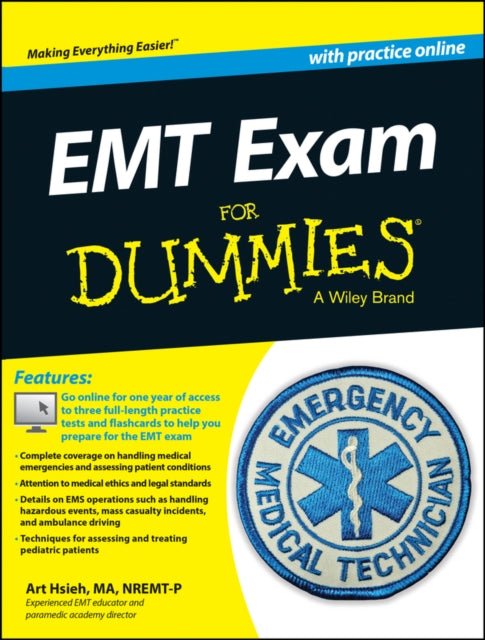 Book cover of: EMT Exam For Dummies with Online Practice