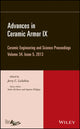 Book cover of: Advances in Ceramic Armor IX, Volume 34, Issue 5