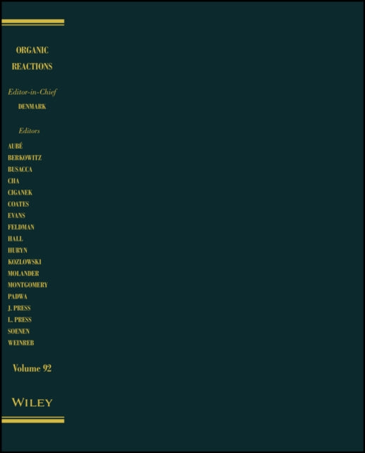 Book cover of: Organic Reactions, Volume 92
