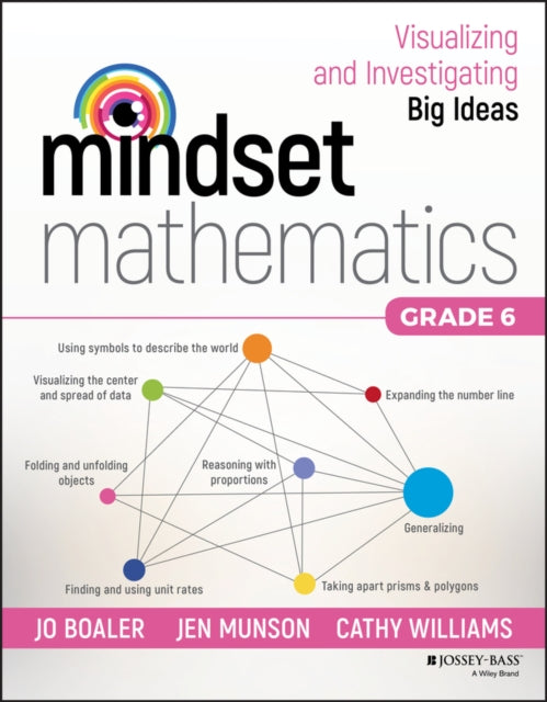 Book cover of: Mindset Mathematics: Visualizing and Investigating Big Ideas, Grade 6. By: Jo Boaler