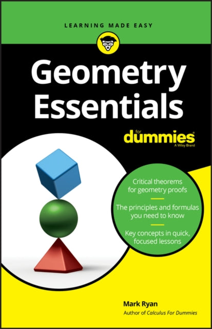 Book cover of: Geometry Essentials For Dummies. By: Mark Ryan
