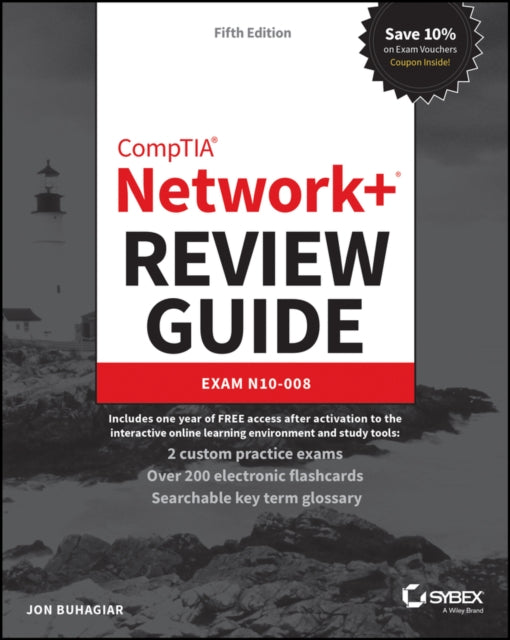 Book cover of: CompTIA Network+ Review Guide. By: Jon Buhagiar