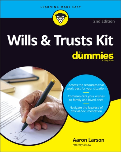 Book cover of: Wills & Trusts Kit For Dummies. By: Aaron Larson