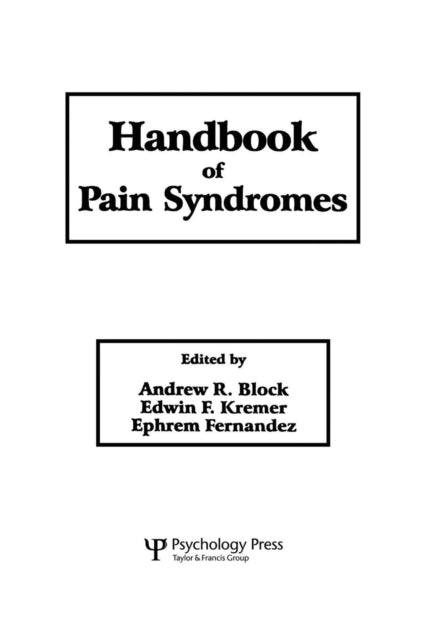 Book cover of: Handbook of Pain Syndromes. By: Andrew R. Block
