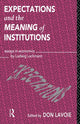 Book cover of: Expectations and the Meaning of Institutions. By: Don Lavoie