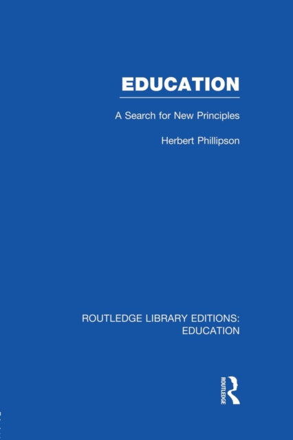 Book cover of: Education (RLE Edu K). By: Herbert Phillipson