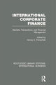 Book cover of: International Corporate Finance (RLE International Business). By: Harvey A. Poniachek