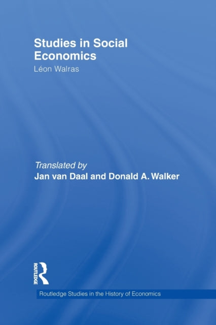 Book cover of: Studies in Social Economics. By: Lon Walras