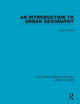 Book cover of: Introduction to Urban Geography. By: John R. Short