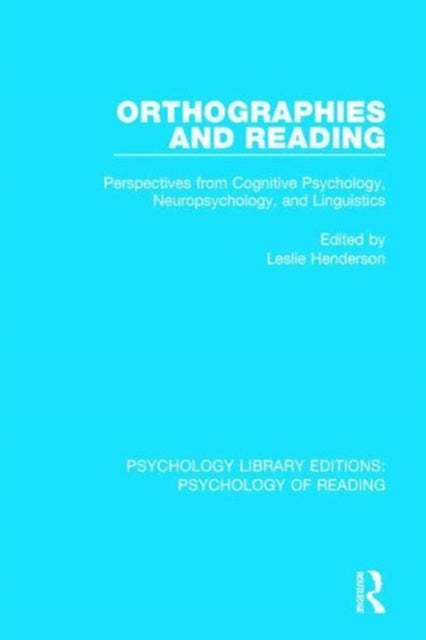 Book cover of: Orthographies and Reading. By: Leslie Henderson