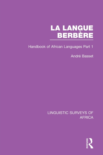 Book cover of: La Langue Berbere. By: André Basset