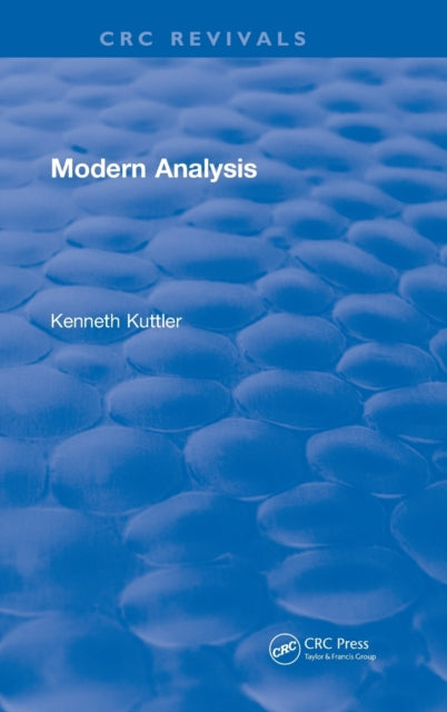 Book cover of: Modern Analysis (1997). By: Kenneth Kuttler