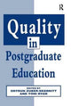 Book cover of: Quality in Postgraduate Education. By: Ryan, Yoni (Lecturer, Academic Staff Development Unit, Queensland University of Technology, Australia), Yoni (Lecturer