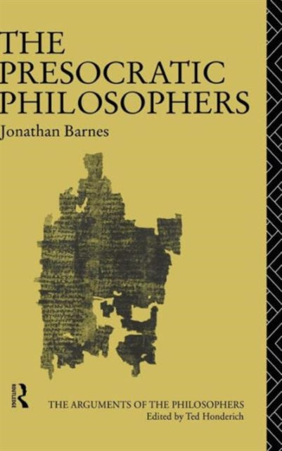 Book cover of: Presocratic Philosophers. By: Jonathan Barnes 1979