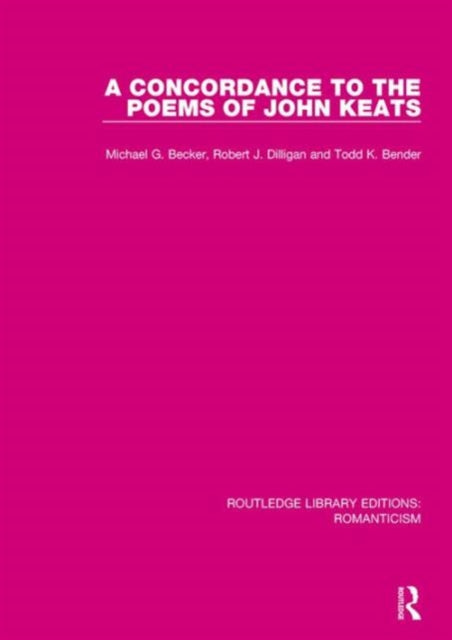 Book cover of: Concordance to the Poems of John Keats. By: Michael G. Becker