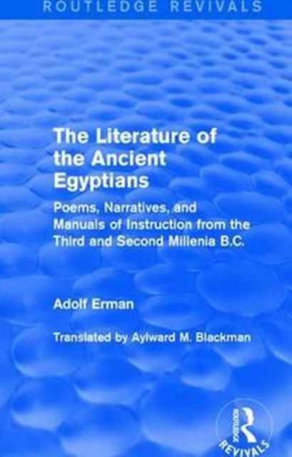 Book cover of: Literature of the Ancient Egyptians. By: Adolf Erman