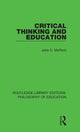 Book cover of: Critical Thinking and Education. By: John E. McPeck
