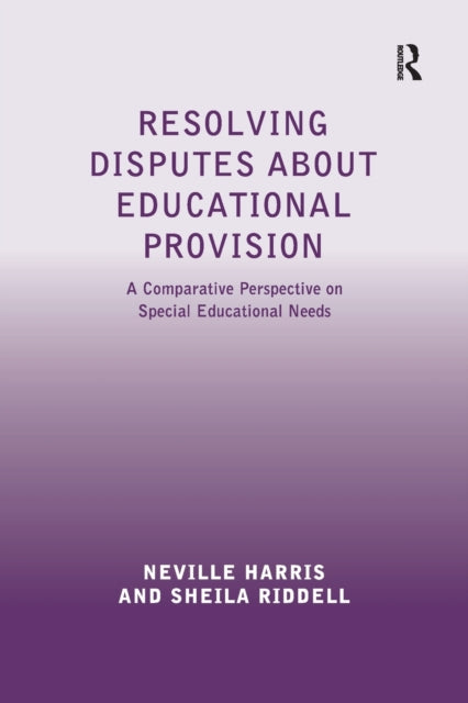 Book cover of: Resolving Disputes about Educational Provision. By: Neville Harris