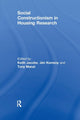 Book cover of: Social Constructionism in Housing Research. By: Jim Kemeny