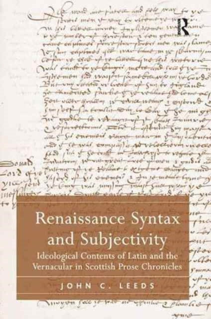 Book cover of: Renaissance Syntax and Subjectivity. By: John C. Leeds