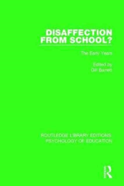 Book cover of: Disaffection from School?. By: Gill Barrett