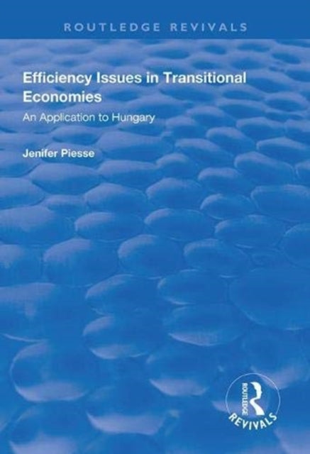 Book cover of: Efficiency Issues in Transitional Economies. By: Jenifer Piesse