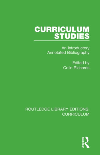 Book cover of: Curriculum Studies. By: Colin Richards