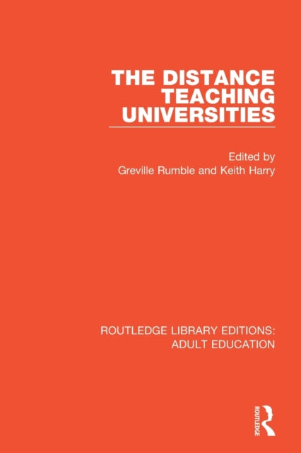 Book cover of: Distance Teaching Universities. By: Greville Rumble