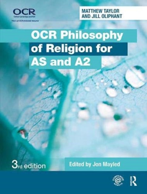 Book cover of: OCR Philosophy of Religion for AS and A2. By: Jill Oliphant
