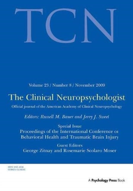Book cover of: Proceedings of the International Conference on Behavioral Health and Traumatic Brain Injury. By: George Zitnay