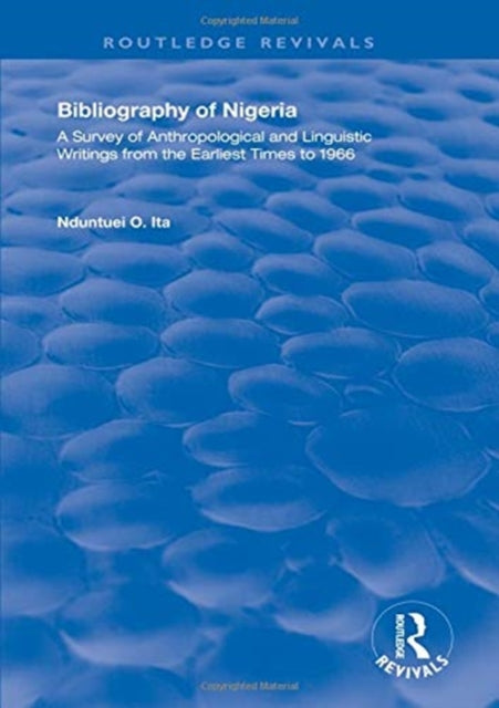Book cover of: Bibliography of Nigeria