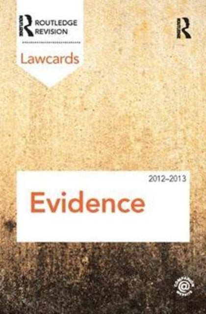 Book cover of: Evidence Lawcards 2012-2013. By: Routledge
