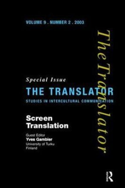 Book cover of: Screen Translation. By: Yves Gambier