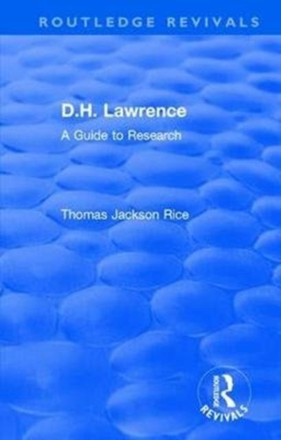 Book cover of: D.H. Lawrence. By: Thomas Jackson Rice