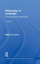 Book cover of: Philosophy of Language. By: William G. Lycan