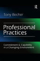 Book cover of: Professional Practices. By: Tony Becher