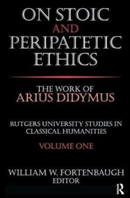 Book cover of: On Stoic and Peripatetic Ethics. By: David Riesman