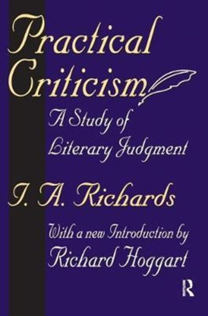 Book cover of: Practical Criticism. By: I. A. Richards