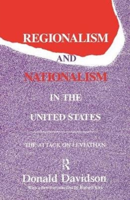 Book cover of: Regionalism and Nationalism in the United States. By: Donald Davidson