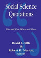 Book cover of: Social Science Quotations. By: David L. Sills