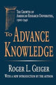 Book cover of: To Advance Knowledge. By: Roger L. Geiger