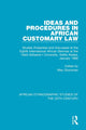 Book cover of: Ideas and Procedures in African Customary Law. By: Max Gluckman