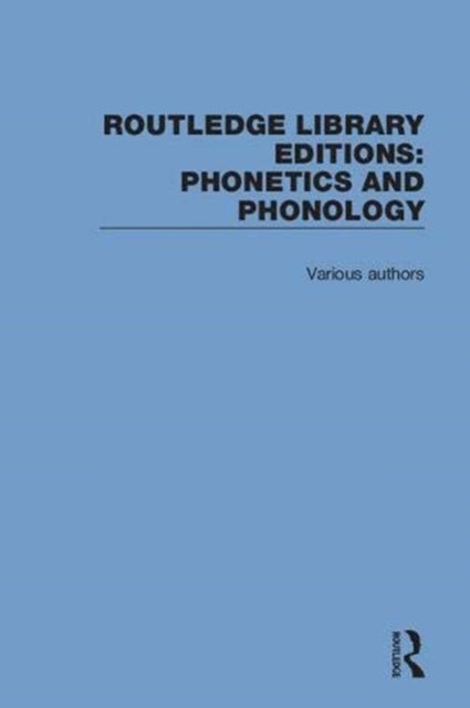 Book cover of: Routledge Library Editions: Phonetics and Phonology