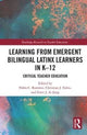Book cover of: Learning from Emergent Bilingual Latinx Learners in K-12. By: Pablo C. Ramirez