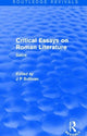 Book cover of: Critical Essays on Roman Literature. By: Sullivan, J. P.
