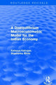 Book cover of: Disequilibrium Macroeconometric Model for the Indian Economy. By: Kaliappa Kalirajan