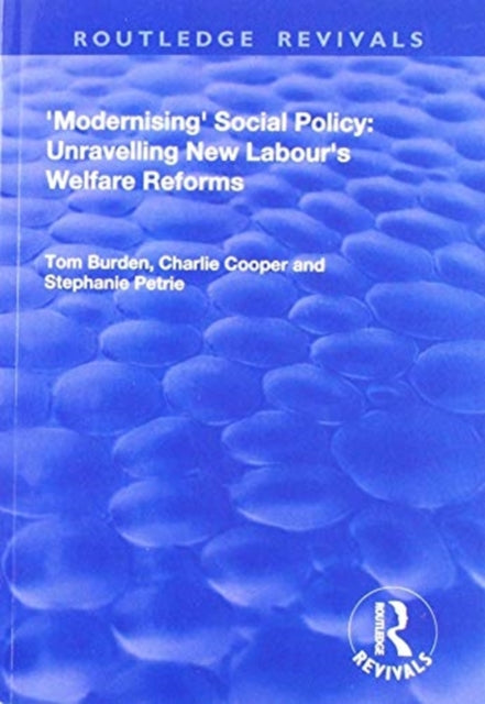 Book cover of: Modernising Social Policy. By: Tom Burdon